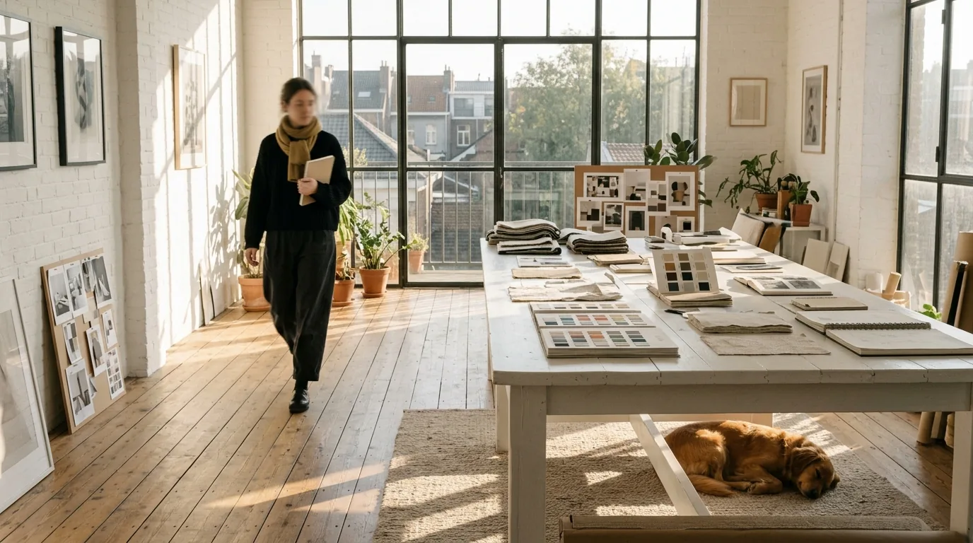 The Halftone studio at golden hour